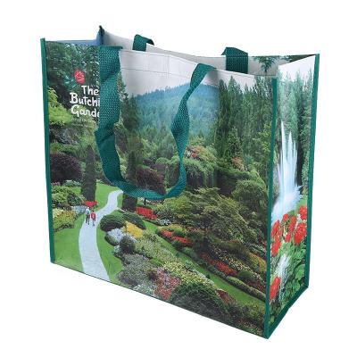 China Eco Friendly Reusable PET Handled Tote Bags With Custom Printed Logo for sale