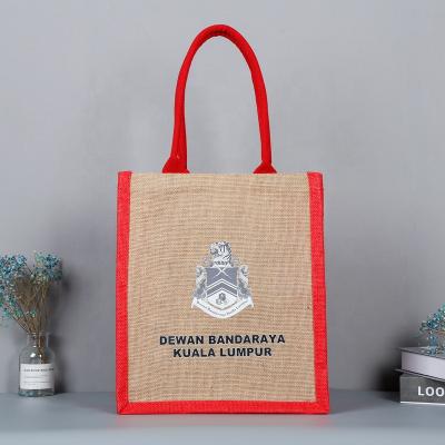 China Eco-Friendly Handled Jute Shopping Bag for sale