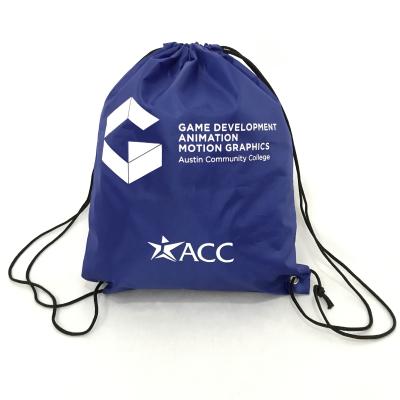 China Backback Polyester Drawstring Promotional Nylon Sports Bag for sale