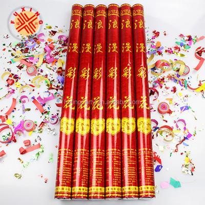 China Party& Festival Stuff Paper Confetti 40cm Biodegradable Wedding Party Pink Fireworks And Firecrackers for sale