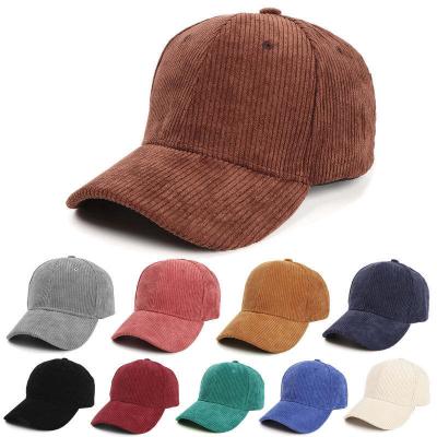 China breathable & Wholesale Waterproof Outdoor Blank Sports Covers Mens Womens Baseball Corduroy Unisex Hats With Custom Logo for sale