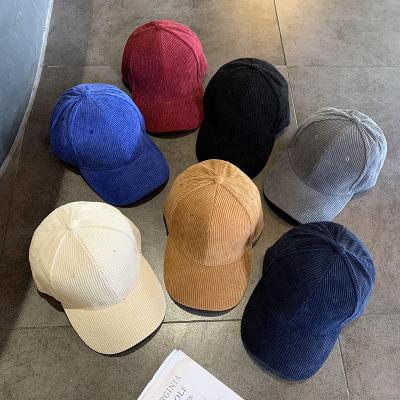 China breathable & Waterproof High Quality Blank Sports Covers Custom Corduroy Baseball Caps Hats For Women Mens for sale