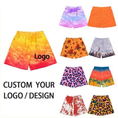 China Custom Logo Workout Polyester Shorts Anti-wrinkle Double Layer Sweated Unisex Gym Mesh Sports Basketball Men's Shorts for sale