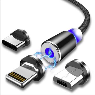 China 2.1A Fast Charging Mobile Phone 3 in 1 Magnetic Cable Magnetic Usb Charging Cable High Quality Fast Charger 3 in1 Cable for sale