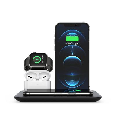 China Smart Watch Wireless Charger 4 in 1 Charging Dock for iPhone, iWatch, Airpods and other cell phone for sale