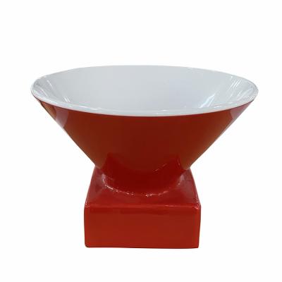 China OEM & ODM stocked design large capacity plastic fruit bowl custom unique red food grade melamine ramen bowl for sale