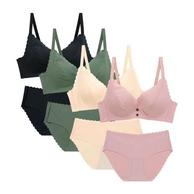 China Antibacterial in stock size 34 bra sets sexy women ladies girl bra panties elegant for sale