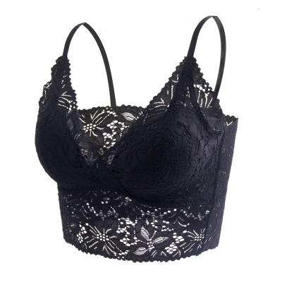 China High Quality QUICK DRY Black Lace Transparent Women's Night Bra Ugly Breathable Tank Tops for sale