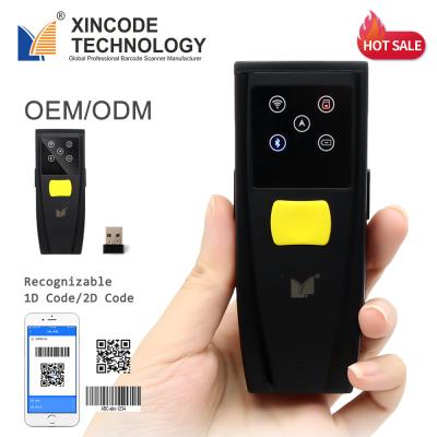 China Can Link Mobile Phone and Tablet Xincode Mini Pocket Barcode Scanner Blue Tooth 1D 2D Qr Code Scanner Portable for sale