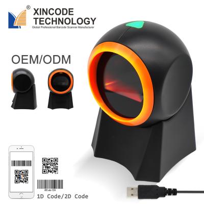 China High Speed ​​Desktop POS Barcode Scanner Xincode 2D Omni QR Code Desktop Barcode Scanner for Supermarket for sale