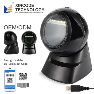 China ABS+PC New Design Xincode Desktop Barcode Scanner Chinese Manufacturer QR Code Scanner for sale