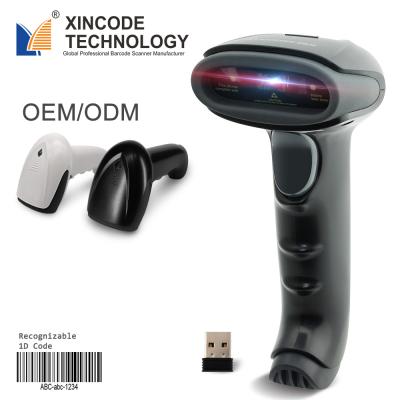 China ABS+PVC+PC Xincode Factory Supply Handheld 1D 2.4G Wireless High Speed ​​Laser Barcode Scanner for sale