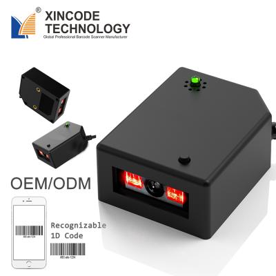 China ABS+PVC+PC Xincode 1D Fixed Embedded CCD Barcode Scanner Module For Self Service Machines for sale