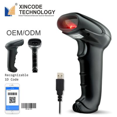 China ABS+TPE+PC X-9700A Cheap And High Scanning Speed ​​1D Wired CCD Barcode Scanner for sale