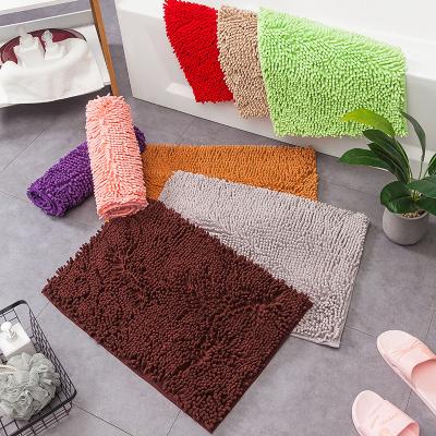 China Printed Viable Pattern Custom Luxury Nylon Non Slip Memory Foam Soft Water Absorbent Bathroom Mat Microfiber Chenille Bath Rug for sale