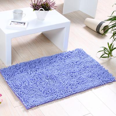 China Sustainable Bathroom Covers Luxury Chenille Bath Mat , Soft Plush Anti-Slip Bath Cover for sale