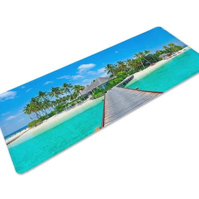 China Durable Flannel Fabric Non Slip Kitchen Coastal Blanket Floor Mat Runner Bathroom Rubber Absorbent Backing Blanket for sale