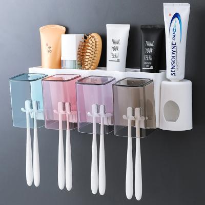 China Wall Mounted Family Kids Toothbrush Holder Viable Storage Favorite Set, Electric Toothbrush Holder For Bathroom for sale