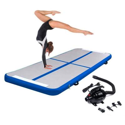 China PVC Tarpaulin + Factory Price DWF Used Air Track Inflatable Gymnasium Jumping Airtrack Mat For Indoor Outdoor Sale for sale