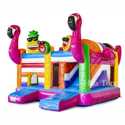 China Plato Inflatable Jumping Bouncer Kids Castle Slide Bounce House Air Inflatable Jumper PVC Tarpaulin for sale