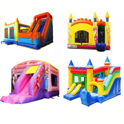 China 0.48 | Plato Commercial Kids Small Inflatable Bouncer Air Castle Combo Jumping Bouncy House 0.6mm PVC Tarpaulin for sale