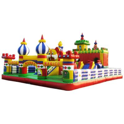 China Fire retardant ; Serurity-guarantee; 2019 Hot Selling Durable Inflatable Fun City Inflatable Amusement Park for sale