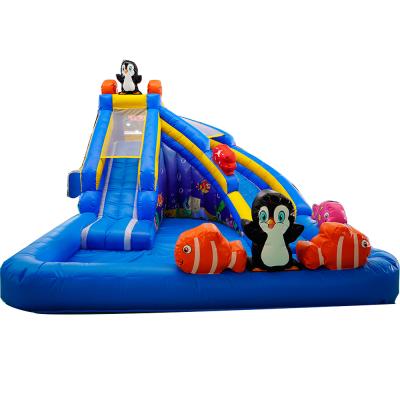 China PVC Tarpaulin of Plato Commercial Large Size Big Inflatable Slides, Inflatable Slides with Pool, Inflatable Water Slides for Kids for sale