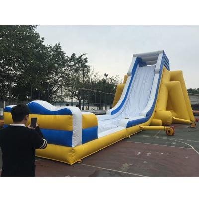 China Plato Juegos Inflables Outdoor Playground 0.55mm PVC Tarpaulin Kids Large Water Slides Adult Inflatable Waterslide for sale