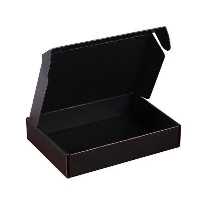 China Recyclable Black Corrugated Cardboard Kraft Paper Box Packaging Mailer Postal Shipping Box for sale