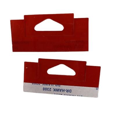 China Euro Scratch-Off Style Voucher Adhesive Tag Hook For Packaging Box for sale