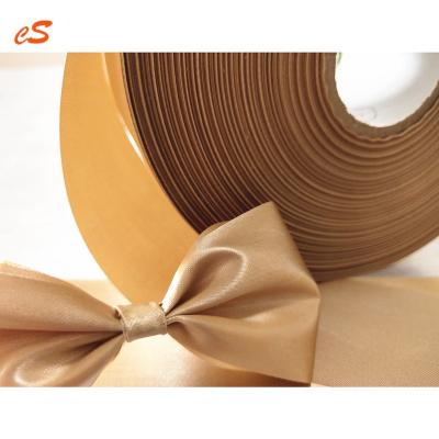 China Single / Double Side Ribbon Satin Material 100% Polyester Sustainable Wash Care Garment Flowers Bow Roll for sale