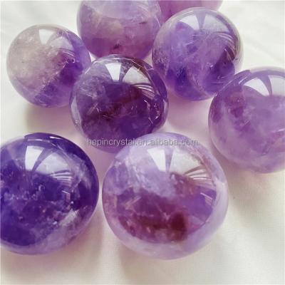 China DONGHAI Amethyst Crystal Ball With Rainbow Purple Amethyst Quartz Natural High Quality Healing Stones for sale