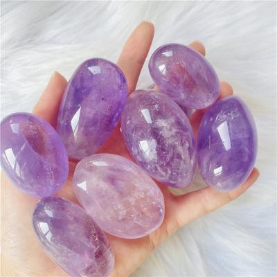 China Wholesale High Quality DONGHAI Crystal Polished Clear Rainbow Amethyst Palm Stone For Decoration for sale