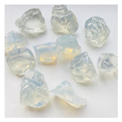 China Wholesale Natural White Clear Rough Stone Healing Crystal Raw Stone From China Opalite For Chakra for sale