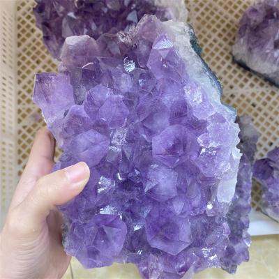 China Wholesale Natural DONGHAI Crystal Uruguay Amethyst Cluster Rough Geode Stone for Healing for sale