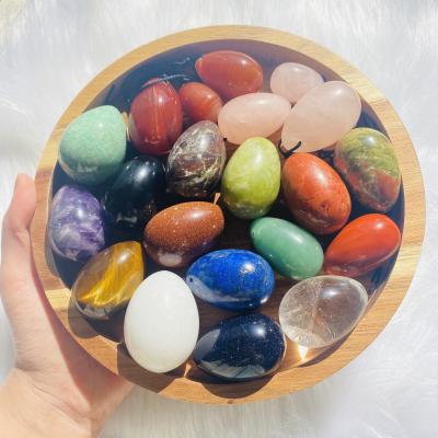 China Wholesale Natural Rose Quartz Obsidian Jade Crystal Yoni Egg Set For DONGHAI Gemstone Kegel Exercise for sale