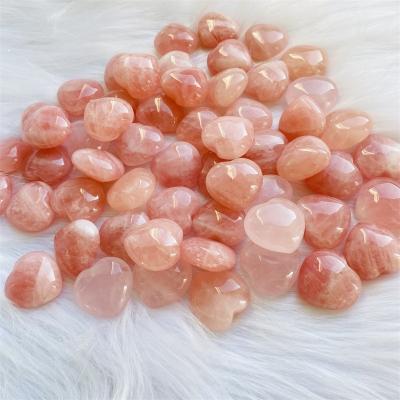 China Wholesale Natural DONGHAI Gemstone Mini Size Crystal Rose Quartz Heart Palm For Healing Gifts for sale