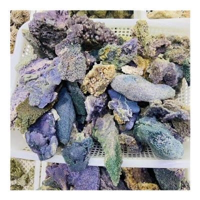 China DONGHAI Stone Crystal Specimens Purple Grape Agate Natural Raw Group Mineral For Healing for sale