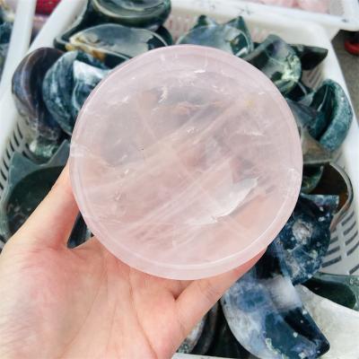 China Wholesale Natural Rose Quartz Crystal Bowls China Crystal Bowl Healing Crystals Rose for sale