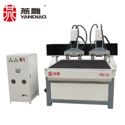 China Construction worksÂ   Yandiao 3 Heads 4 Heads Woodworking Engravingn Machine CNC Router 1313 For Wood for sale