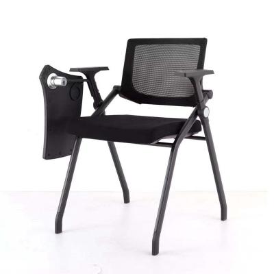 China Mesh Foldable Study Chair Foldable Training Chair With Writing Tablet for sale