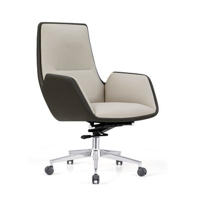 China Wholesale Comfortable Synthetic Leather Back Boss Chair Middle Manager Office Rotation Chair for sale