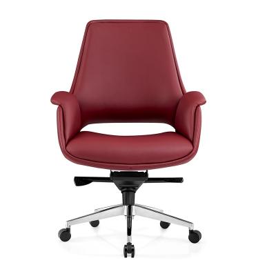 China New Modern Hot Selling Ergonomic Office Leather Chair Computer Rotating Leather Ergonomic Chair for sale