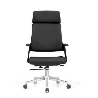 China High Back OEM Factory PU Single Office Chair Leather Executive Revolving Chair for sale