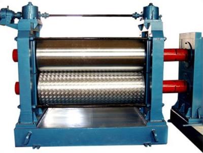 China Automatic Aluminum Embossing Machine , Metal Embossing Machine 5.5KW 12m / min for sale