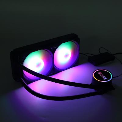 China Computer case water cooling fan nucore 240 RGB fan cpu cooler bingchuan for sale