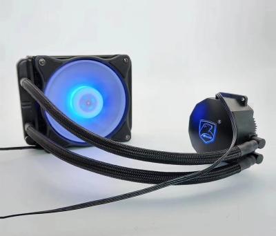 China Power Supply Wholesale Computer Water Cooler 12025 RGB 120 Colorful Liquid PC 120mm CPU Cooler for sale