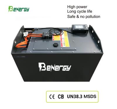 China Camión elevador de horquilla Batería de iones de litio 80V 560Ah LiFePO4 con BMS y carga rápida para energía eléctrica de tracción industrial en venta