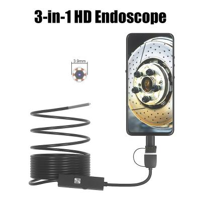 China 1-10m Inspection Borescope Camera USB IP67 Waterproof/Waterproof Portable Industry Borescope 3 in 1 HD Borescope Android Mobile Rigid Borescope for sale