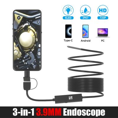 China Waterproof/waterproof 3.9mm camera inspection 3 in 1 Endoscope snake tube inspection camera pipe inspection camera for sale for sale